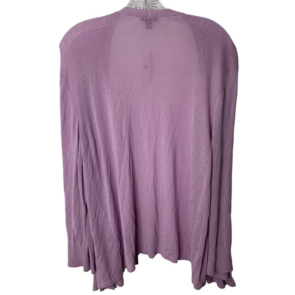 Ann Taylor Cardigan Sweater Women's Size XL Purple Knit Long Sleeve Lightweight - Picture 2 of 11
